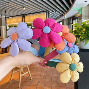 Big Flower Hairband Girl Kid Hair Hair Hoop Hair Band Stirnband Haarzubehör Kopfbedeckung 240328