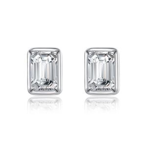 Moissanite Diamond Hengst Ohrringe Marke Luxus S925 Silver Square Ohrringe Europäische und amerikanische heiße Mode Frauen High -End -Ohrringe Schmuck Valentinstag Geschenk SPC