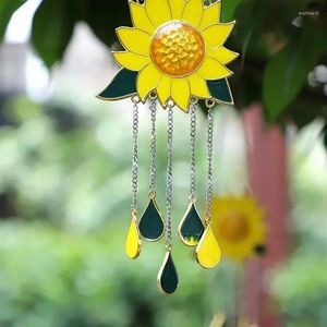 Figurine decorative girasole barca a vento Finestra vento Crafts windchimes Ornaments Chimes Home Home Outdoor Yard Garden Decoration