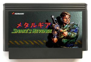 Fall Metal Gear Snake's Revenge Japanese Game Cartridge för FC -konsol