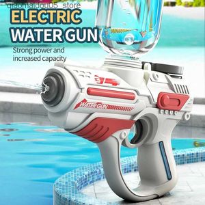 Sand Play Water Fun Childrens fully automatic water gun space electric water gun beach summer water battle toy adult boy outdoor game Q240413