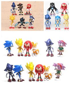 Heroes de quadrinhos Figura 6pcs Sonic Action figuras cinco noites nas figuras de ação de Freddy, figuras de hedgehog modelo de hedgehog boneca iTachi figura sonic the hedgehog brinquedo