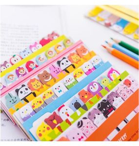 Bookmarks kawaii bookmarks creativo grazioso animale appiccicoso indice pubblicato per le forniture scolastiche di cartoleria