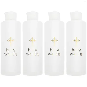 Vases 4 Pcs Holy Water Bottle Household Container Exorcism Mini Bottles Delicate Accessory Plastic Baptism Supply Professional