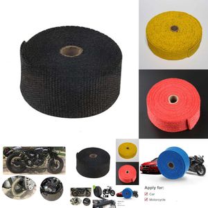 New 1.5M Roll Fiberglass Shield Exhaust Header Pipe Heat Wrap Tape Thermal Protection Car Accessories