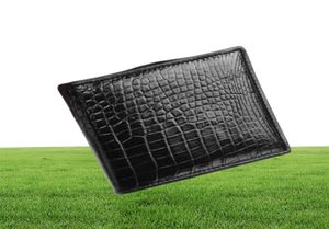 Brieftaschen Highend Custom Leder Brieftasche handgefertigt luxuriöses echtes Krokodilhaut für Mann GeldbörsenwalletsWalletsSwallets8514364