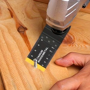 18st Titanium Oscillating Tool Blade för att klippa metallspikar Trä och plast Professionell snabbfrisättning Oscillating Saw Blades