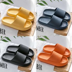 Slippers for men women Solid color hots low soft blacks white Ivory Multi walking mens womens shoes trainers GAI