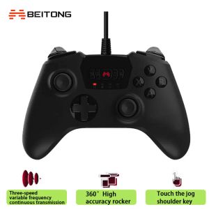 Gamepads BEITONG Spartan 2 Wired Gamepad Game Controller with USB Joystick for PC Notebook Android Steam Support Turbo Function