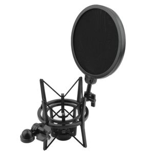 Yeni Mikrofon Şok Montaj Stand Tutucu Entegre Pop Filtre Ekranı Mikrofon Mikrofon Profesyonel Şok Montajı3321655
