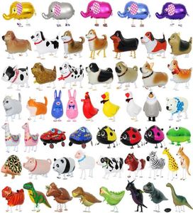 100pcs walking animal helium balloon cute cat dog dinosaur foil birthday party decoration baby shower gift toy 220523227R9814255