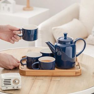 Conjuntos de Teaware Cool Glaze Cerâmica Crega Creative Kettle com Handle chá