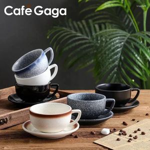 Tassen Keramik Kaffeetasse Japanische Porzellanbecher Kreatives Retro -Töpfereisen Geschenk Cappuccino Latte Barista Tools