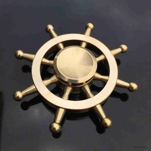 Toy descompressivo 11 novos estilos Fidget descompressão de brinquedo de dedo giratória pura liga de cobre de metal manual spinner anti-ansiedade brinquedo para crianças adultos presente