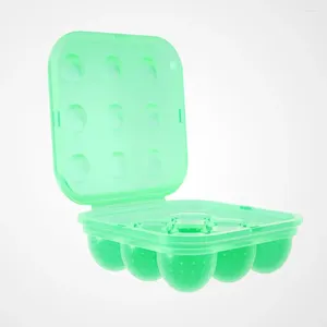 Förvaringsflaskor robust ägglåda 9-rutnät rymdbesparande kylskåp arrangör för kök hem kylskåp containerhållare butik