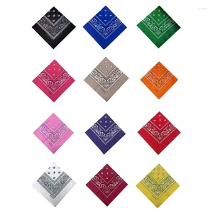 Scarves Hip Hop Cotton Bandanas Practical Scarf Handkerchiefs Wrap Multi-Purpose Outdoor Party Supply N7YD