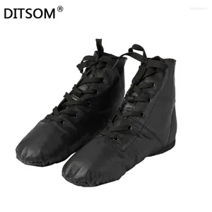 Sapatos de dança 2024 Botas de tênis esportivos de couro natural para mulheres 7 COLORES Soft respirável Jazz Ballet Gym Fitness