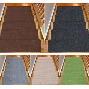 Teppiche 5pcs Treppe Tread Teppichmatten selbstklebende Bodentür Stufe Treppe Nicht-Schlupf-Pads Schutzhäuser Wohndekoration