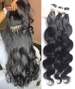 Microlinks de ondas corporais i dica Extensões de cabelo indianas ondulados naturais Virgem Virgin Hair for Women 100 Human Hair for Salon Ever Beauty 228933368