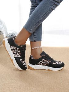 Casual Shoes Damskie Sneakers Autumn Trendy Leopard Print Fashion Wygodne jogging tenis dla kobiet