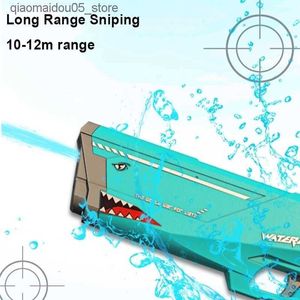 Sand Play Water Fun Toys Gun Toys Automatic Electric Water Gun Toy Bursts Summer Play Watergun Toys 500ML Shark High Pressure Beach Toy Kids Water Fight 23 Q240413