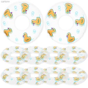 Bath Toys 10st Kids Mini Swim Ring Bath Toy Summer Swing Pool Float Ring Toys For Rubber Ducks Dolls Uppblåsbar Bath Toy 240413