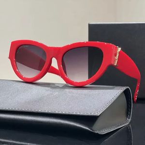Óculos de sol de luxo para mulheres e logotipo de designer masculino y slm191 Óculos de estilo de estilo gato de gato clássico de moldura estreita com copos de borboleta com caixa