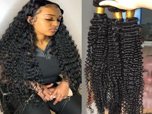 Selling Brazilian Deep Wave Hair 134 Bundles Deep Curly Hair Weaves 830 Inch Natural Human Hair2712271