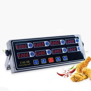 Processadores 220V/ 110V 8 canal Timer de cozinha digital Timing de cozinha LCD Contagem de contagem de relógio Relógio Stopwatch Reminder de agitação