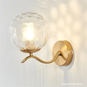 Wall Lamp Nordic Led Lights For Home Decor Glass Bedroom Light Bedside Mirror Bathroom Gold Black Sconce