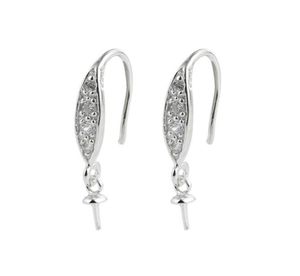 Hook Earring Inställningar 925 Sterling Silver Pearls Diy Jewelry Making Earrings Mount 5 ParS253K3989745