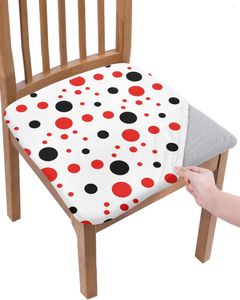 Chair Covers Red And Black Dots White Elasticity Cover Office Computer Seat Protector Case Home Kitchen Dining Room Slipcovers