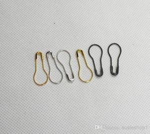 1000 PCs Bulbo Gourd Pearshaped Brass Safety Pins Black Silver Gold Bronze Color2200276