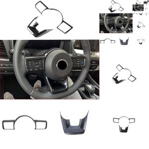 New New Carbon Fiber Steering Wheel Trim Cover Interior Decoration Accessories CN for Nissan Pathfinder SL R53 2021 2022