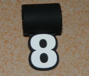 Número de beisebol Pingentes com encantos de silicone pendentes para colar de beisebol2459794