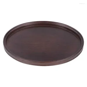 Bandejas de chá bandeja oval de bambu decorativo robusto elegante para jantar seguro mesa de comida para restaurante em casa