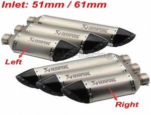 Inlet 51mm 61MM Motorcycle Exhaust Muffler Pipe Akrapovic Universal Motorbike Right and Left Side Escape Slip On TMAX530 TMAX500 L9730846