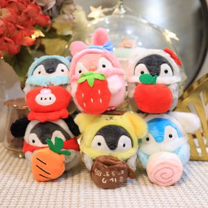 Söt 4-tums transformerande vitalitet Penguin 10cm Doll Doll Plush Toy Festival Gift Birthday Children's Day Gift Par Par Keychain Pendant Bag Pendant