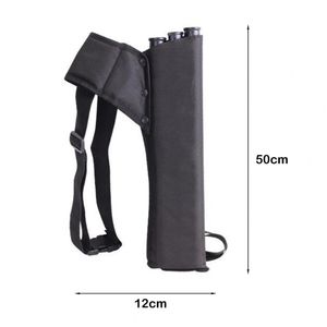 1Pc Convenient Oxford Cloth Quiver Lightweight Adjustable Archery Bag Durable Three-tube Design Arrow Holder Sports Accessories