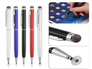 Universal 2 in 1 Capacitive Touch Screen Stylus Pen with Cloth Head for Mobile Phone Tablet2038291