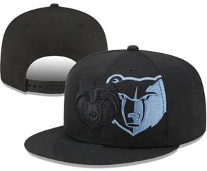 American Basketball Grizzlies Snapback Hats Teams Finals de designers de luxo Campeões Locker Room Casquette Sports Hat Strapback Snap Back Ajusta Cap A4