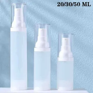 Lagringsflaskor 20 ml 30 ml 50 ml Klar luftlös kosmetisk grädde Pump Bottle Travel Size Dispenser Makeup Container för Gel Lotion Refillable