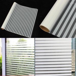 Window Stickers 45cm 2m Imitation Louver Film Frosted White Stripe Glass Sliding Door Bath Shutters PVC Anti-transparent Anti-peep Paper