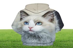 Men039s felpe con cappuccio Fedele Cute Cat Boy Girl Outdoor 3D Stampa con cappuccio con cappuccio Stampa per animali domestici Pullover Sports Autunno e 1325516