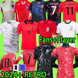 2024 Güney Kore Futbol Formaları Heungmin Hangin H M Son Hwang Lee 22 23 24 Hayranlar Sürüm 2025 Futbol Gömlek T 2002 Retro Eğitim Erkek Erkek Kadın Çocuk Kiti Ev