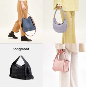 Songmont Bag Bucket Luna Bags Designer Underarm Hobo Shoulder Luxury Large Totes Half Moon Leather Purse Mini Clutch Shopping Basket Crossbody Song Handbag 6546