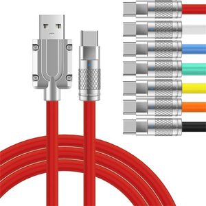 20W 6A TPE Snabb laddningstyp C-kablar 1M 1,5M 5ft 2M 6ft USB-C Microlegering Likvätskekabeltråd för Samsung S10 S20 S22 S23 HTC LG