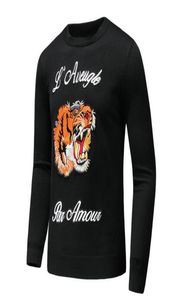 NOWOŚĆ MAN LUXURY Winter L039AVEUGLE PAR AMOUR Haftowane tygrysie swobodne swetry pullover azjatyckie rozmiar wtyczki E2132380897