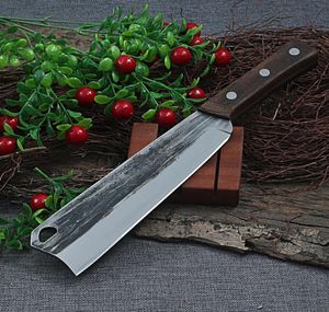 Hand Forging Bone Chopping knife Kitchen Chef Knives Cleaver Cutting with Wood Handle Chinese Meat Knife Butcher Outdoors Tools9645597