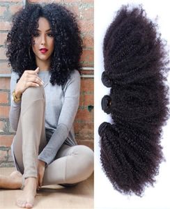 10Quot30quot 3pcs lote peruano afro kinky pêlo cacheado tecer cor natural extensões de cabelo humano peruano